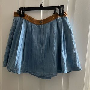 Denim flare skirt